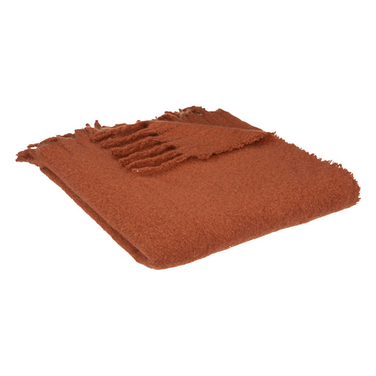 Plaid mohair Terracotta 180 x 130 x 0.01 cm