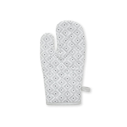 Set of oven mitt and pot holder Grey - 32 x 20 cm + 20 x 20 cm