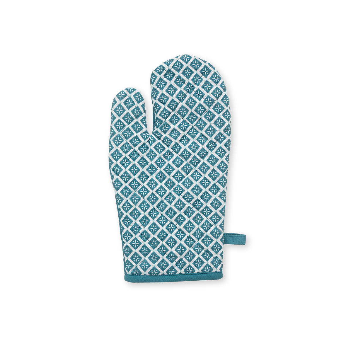 Set of oven mitt and pot holder Blue - 32 x 20 cm + 20 x 20 cm