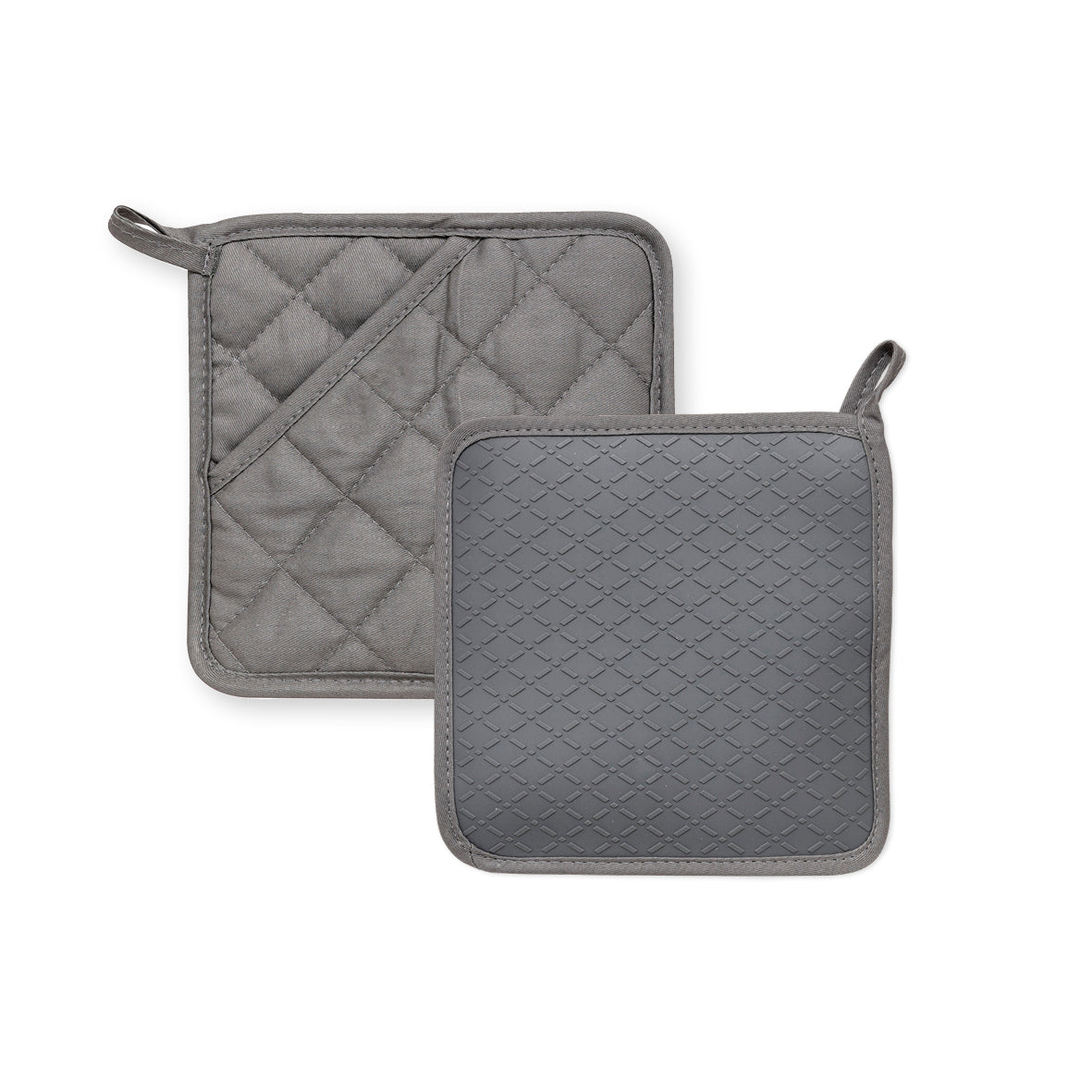 Silicone pot holder Grey - 21 x 18 x 1 cm