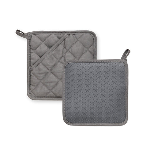 Silicone pot holder Grey - 21 x 18 x 1 cm