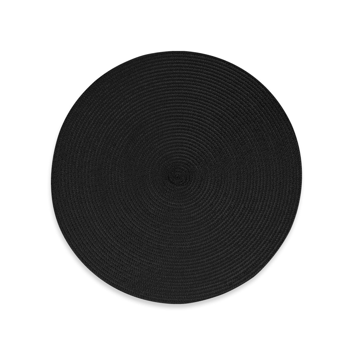 Round braided placemat Black - 38 x 0,2 cm