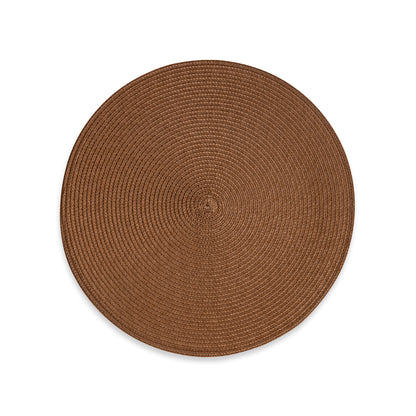 Round braided placemat Brown - 38 x 0,2 cm