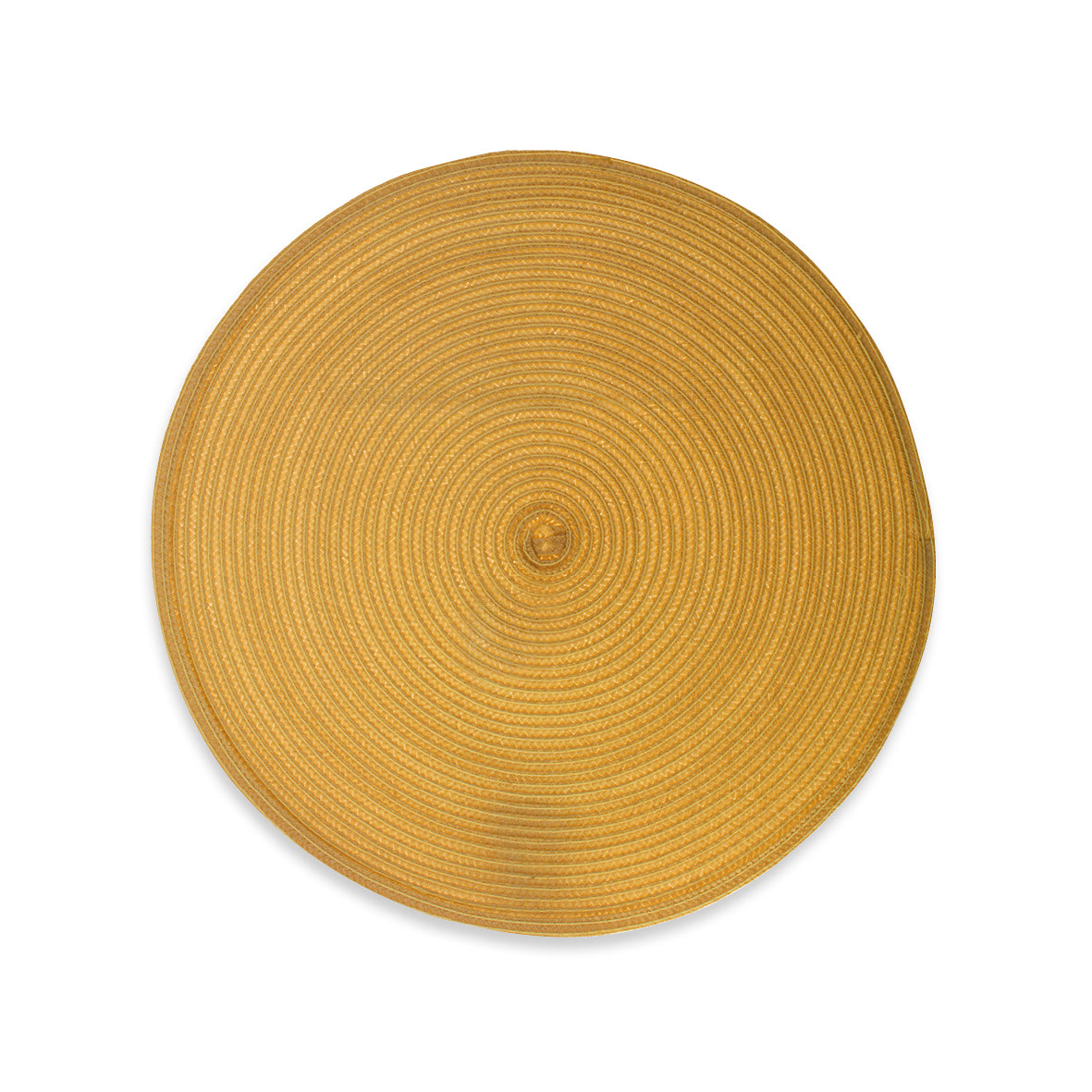 Set de table rond tressé - Jaune