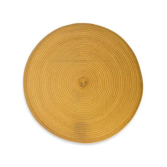 Set de table rond tressé - Jaune