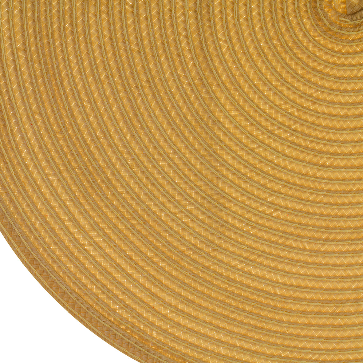 Set de table rond tressé - Jaune