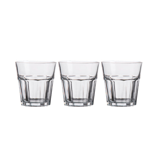 Set de 3 verres bas - Transparent