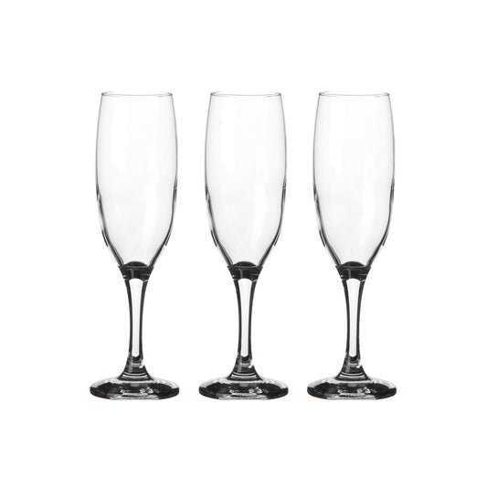 Set de 3 flutes à champagne - Transparent
