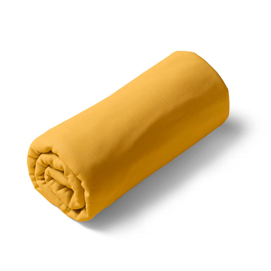 Fitted sheet cotton satin - Uni - Honey gold