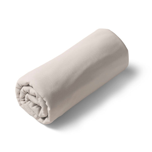 Fitted sheet cotton satin - Uni - Cream white