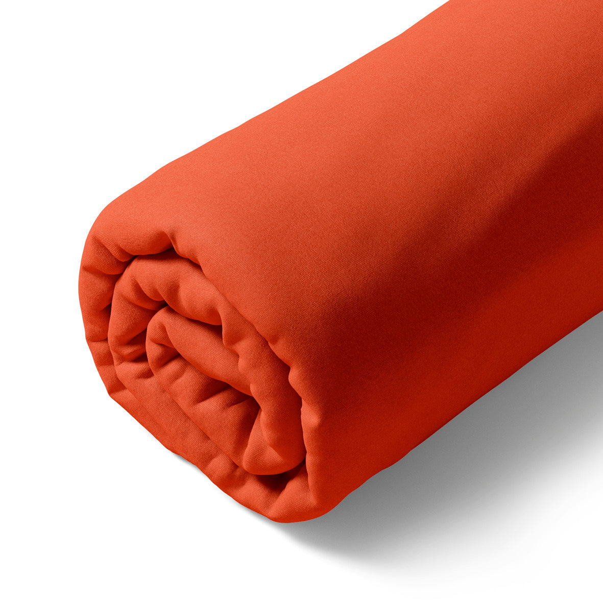Fitted sheet cotton satin - Uni - Spicy pumpkin