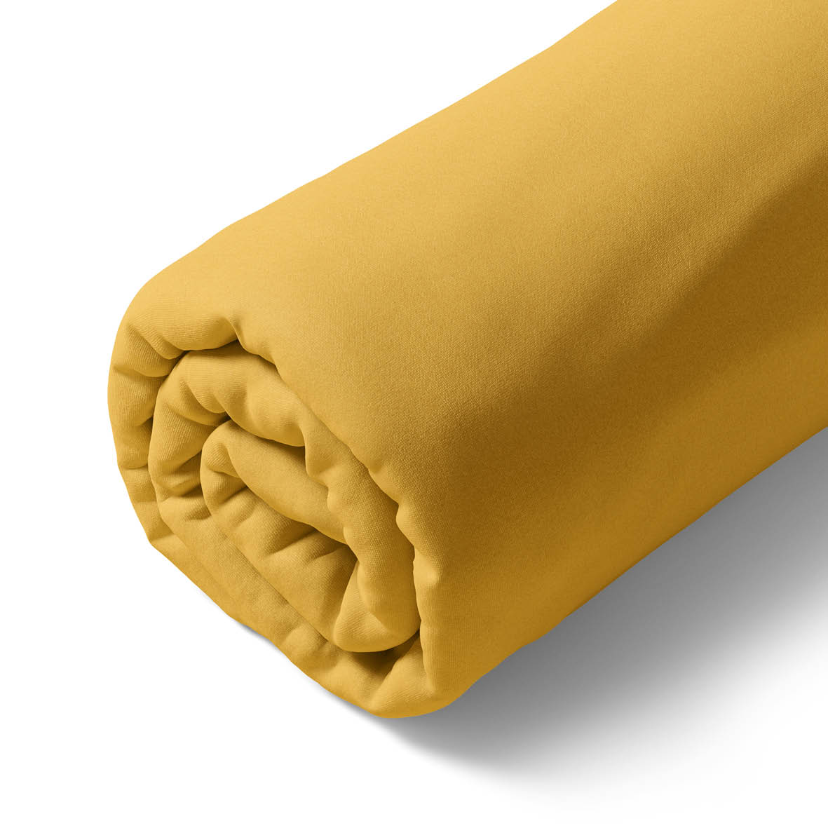 Fitted sheet cotton satin - Uni - Honey gold