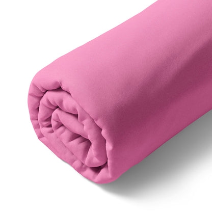 Fitted sheet cotton satin - Uni - Bubblegum