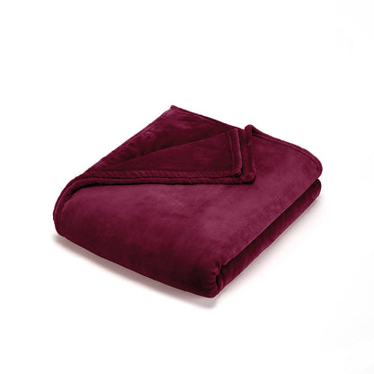 Fleece plaid - Uni Burgundy
