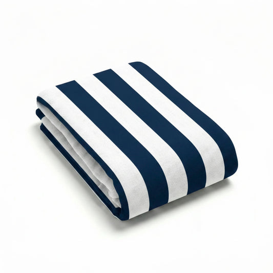 Beach towel cotton velvet - Eron - Dark blue