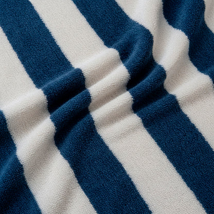 Beach towel cotton velvet - Eron - Dark blue