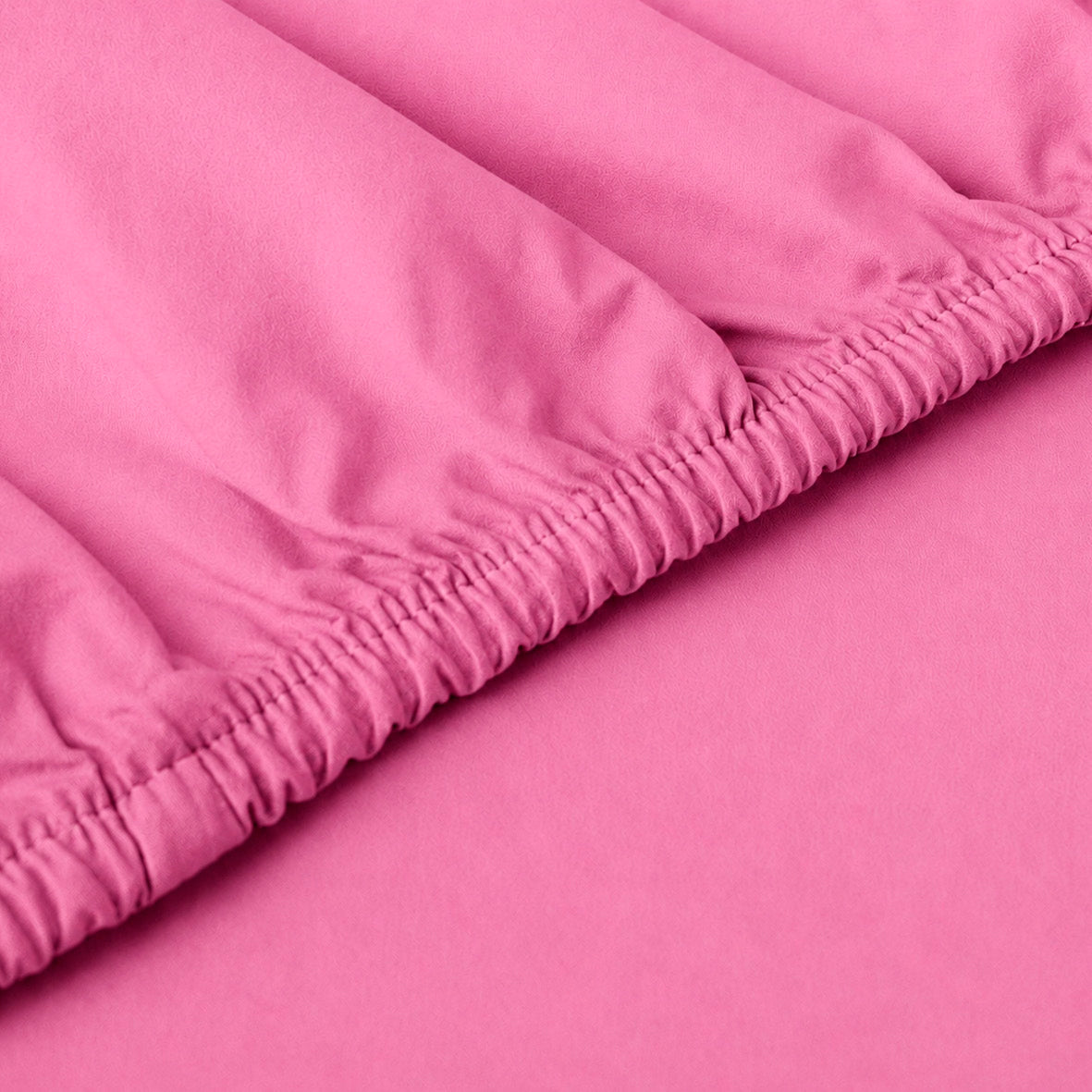 Fitted sheet cotton satin - Uni - Bubblegum
