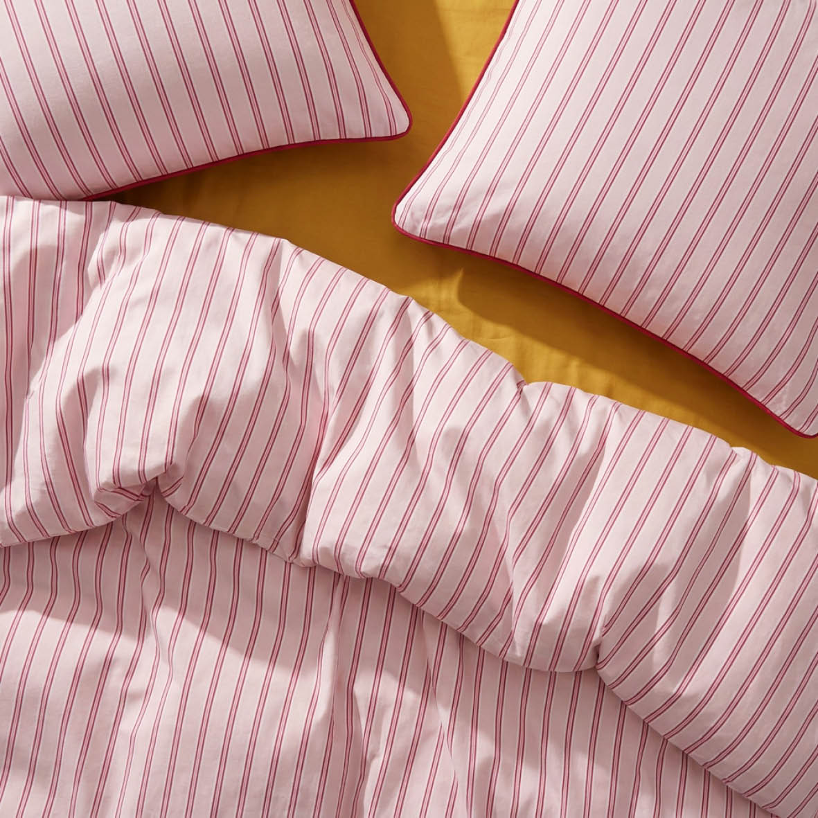 Fitted sheet cotton satin - Uni - Honey gold