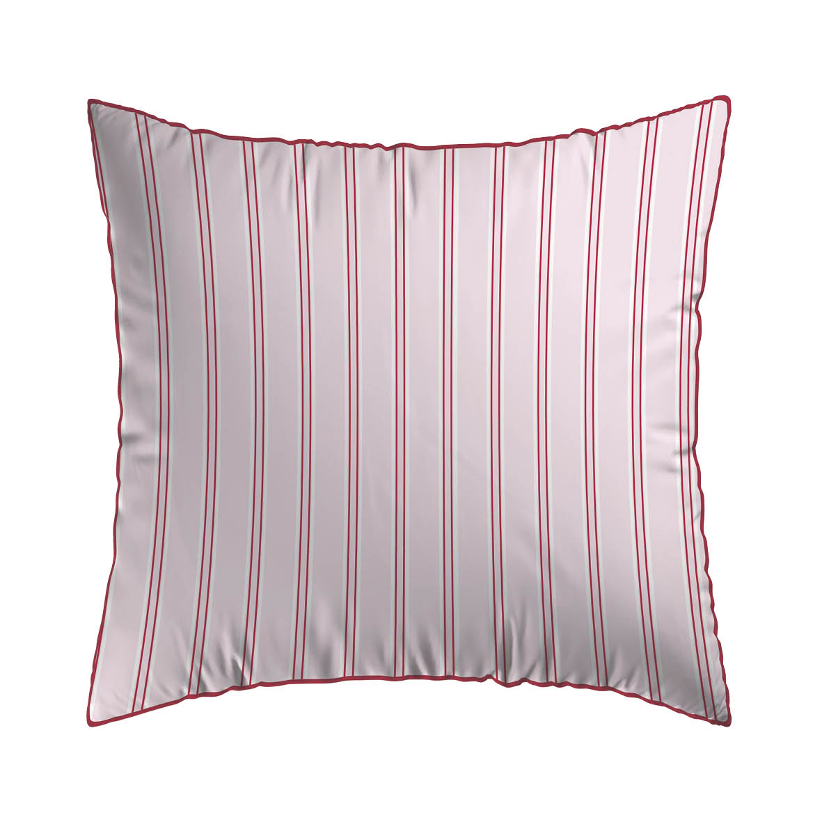 Pillowcase cotton satin - Silva - Pink / Red