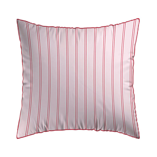 Pillowcase cotton satin - Silva - Pink / Red