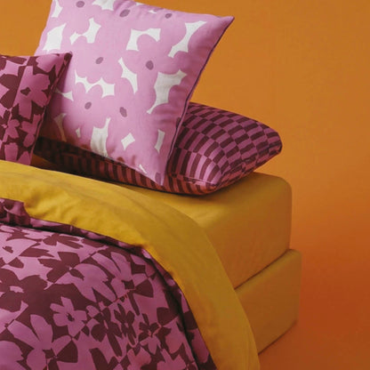 Fitted sheet cotton satin - Uni - Honey gold
