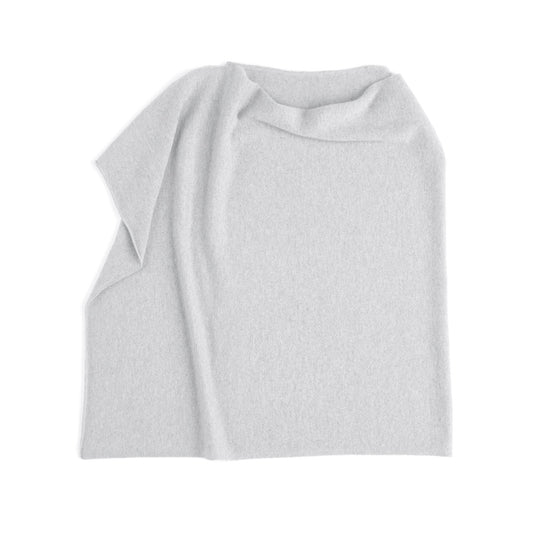 Cashmere poncho - Light grey