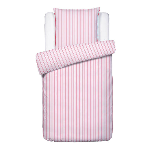 Duvet cover + pillowcase cotton satin - Silva - Pink / Red
