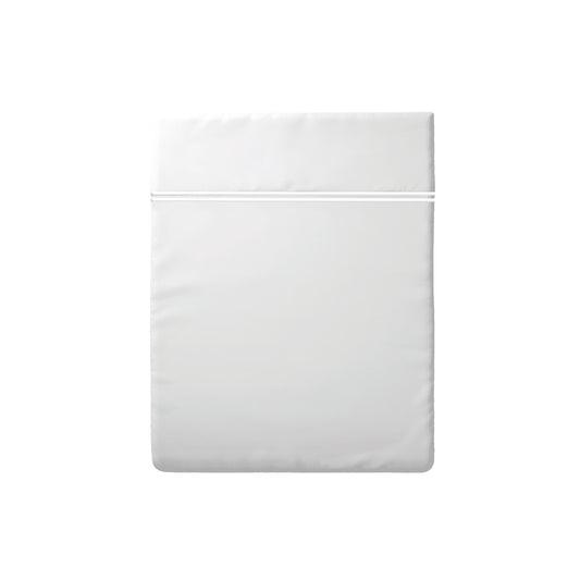Drap plat satin de coton - Annecy Blanc / Blanc