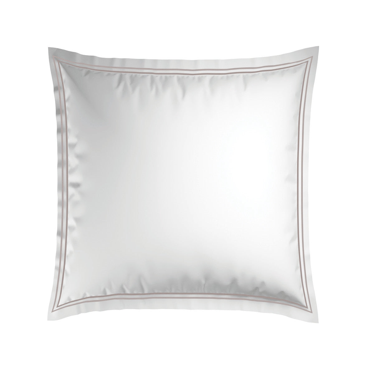 Pillowcase(s) cotton satin  - Annecy Taupe / White
