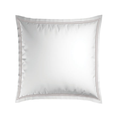 Pillowcase(s) cotton satin  - Annecy Taupe / White