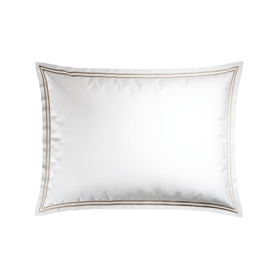 Pillowcase(s) cotton satin  - Annecy Taupe / White