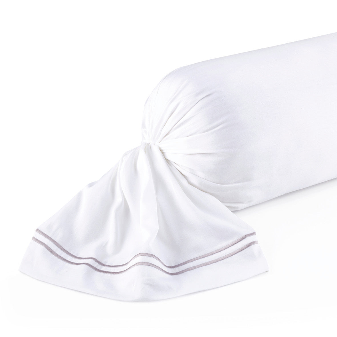 Pillowcase(s) cotton satin  - Annecy Grey / White