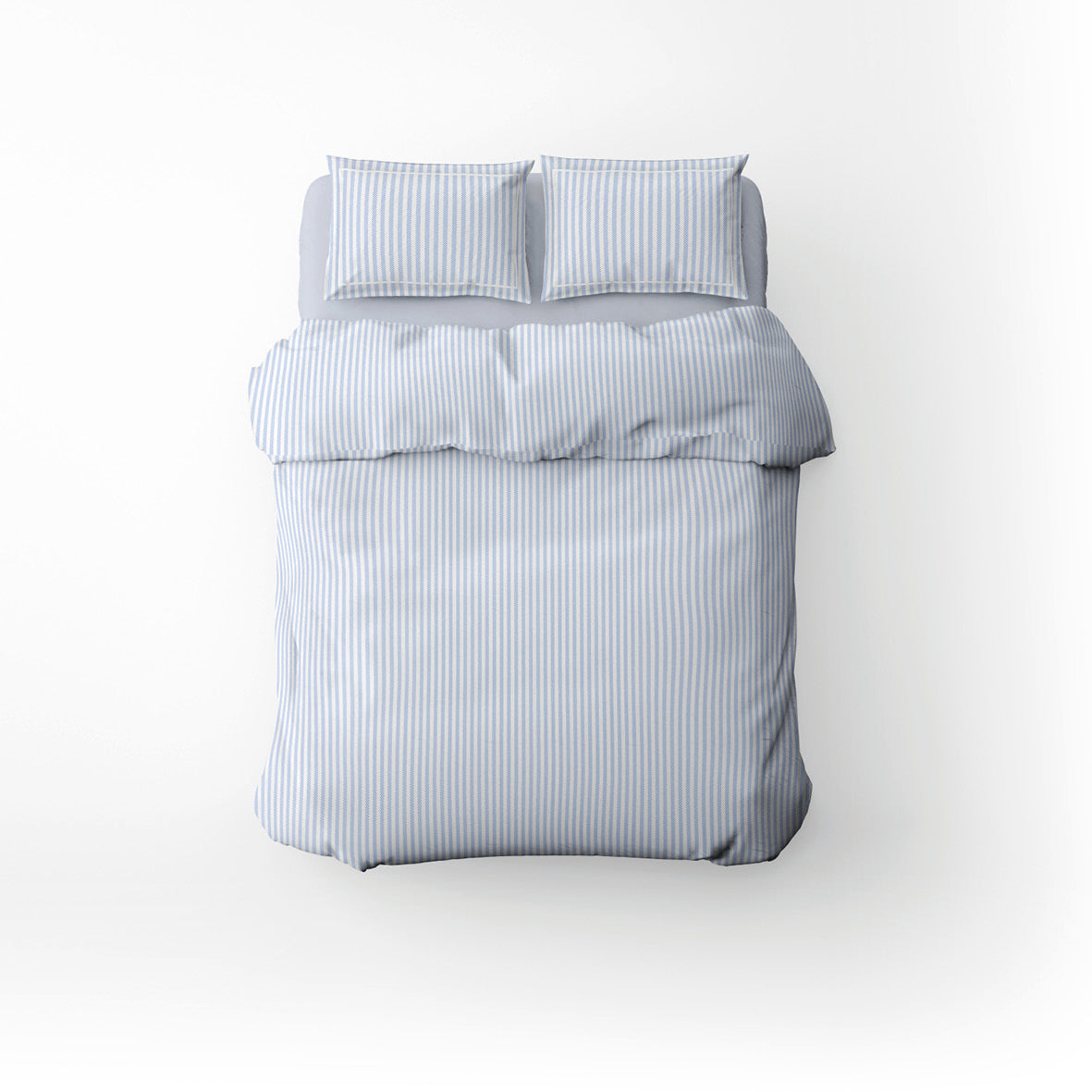 Duvet cover + pillowcase cotton percale  - Sorbonne Light blue
