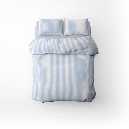 Duvet cover + pillowcase cotton percale  - Sorbonne Light blue