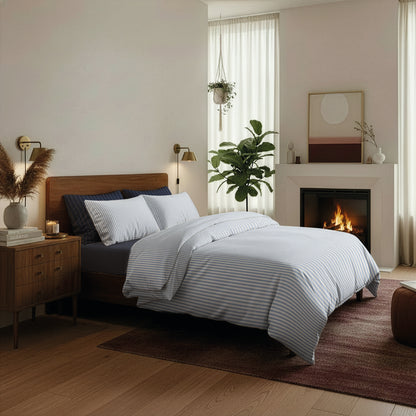 Pillowcase(s) cotton percale  - Sorbonne Light blue