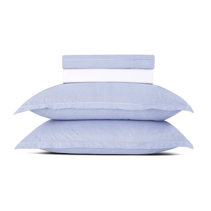 Sheet set cotton percale  - Sorbonne Light blue