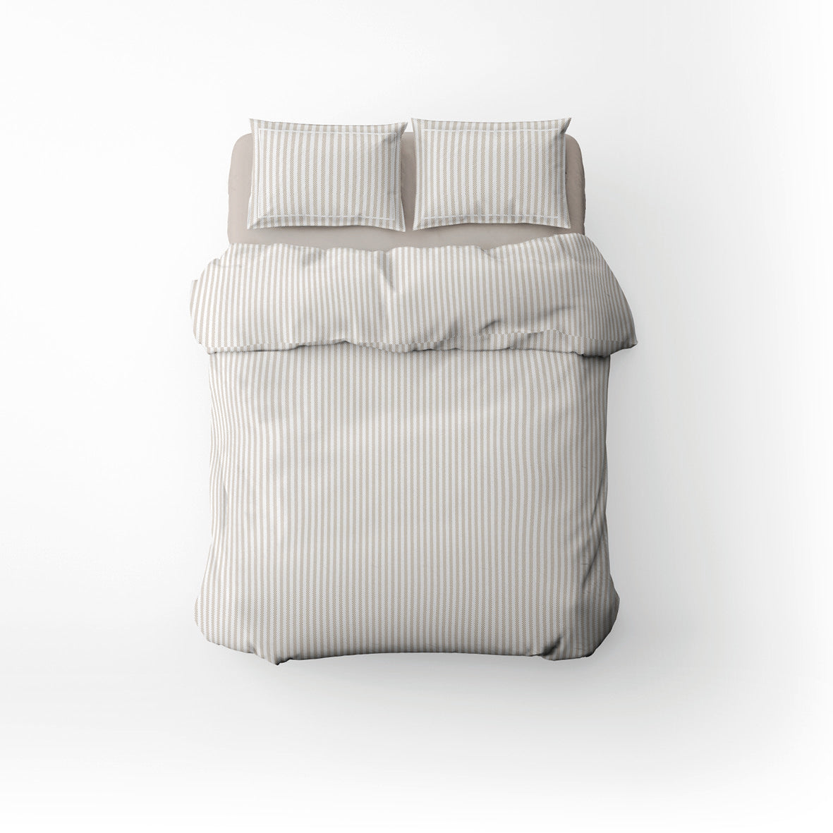 Duvet cover + pillowcase cotton percale  - Sorbonne Taupe