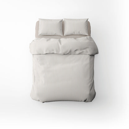 Duvet cover + pillowcase cotton percale  - Sorbonne Taupe