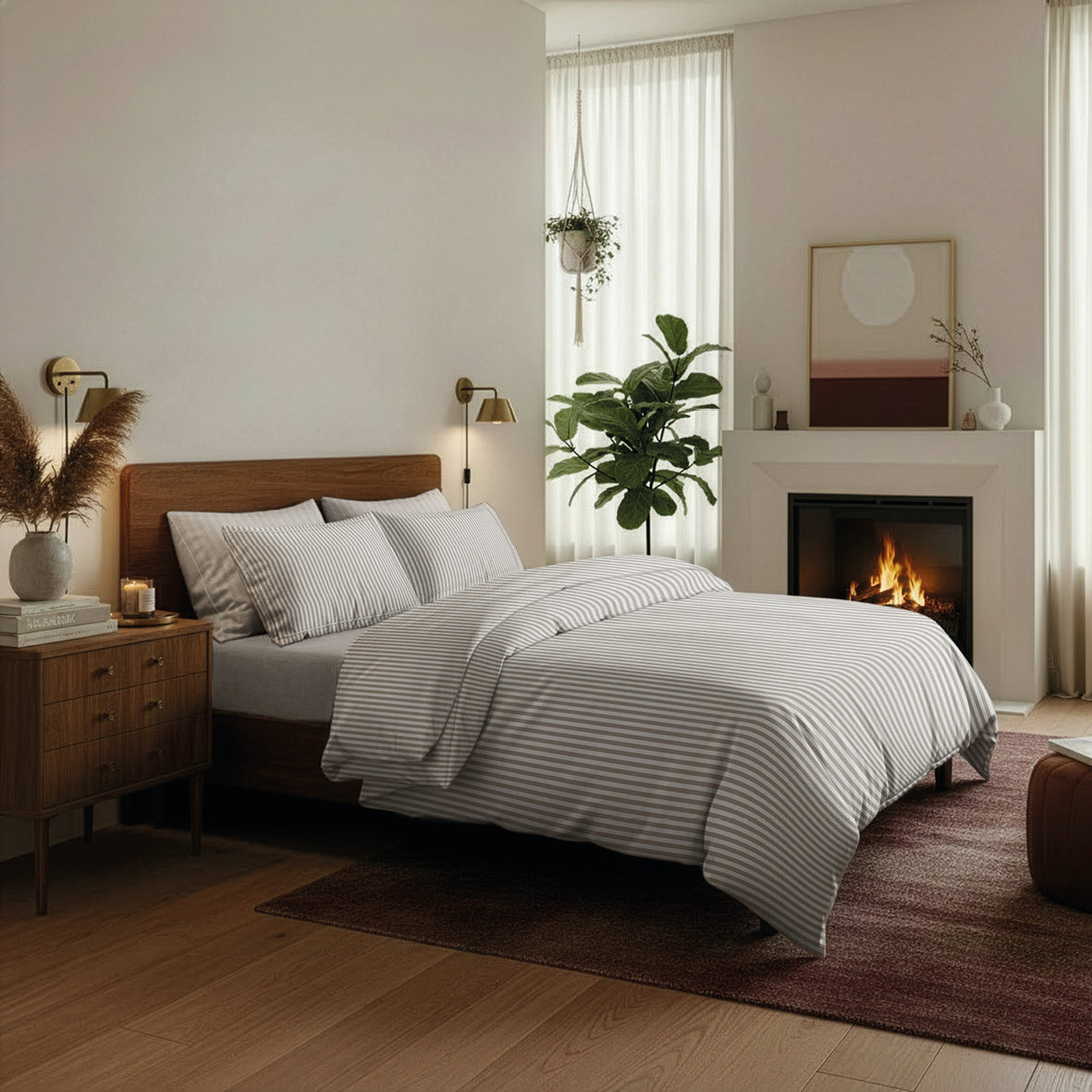 Pillowcase(s) cotton percale  - Sorbonne Taupe