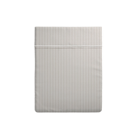 Drap plat coton percale - Sorbonne Taupe
