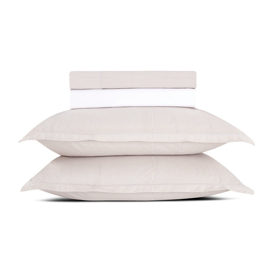 Sheet set cotton percale  - Sorbonne Taupe