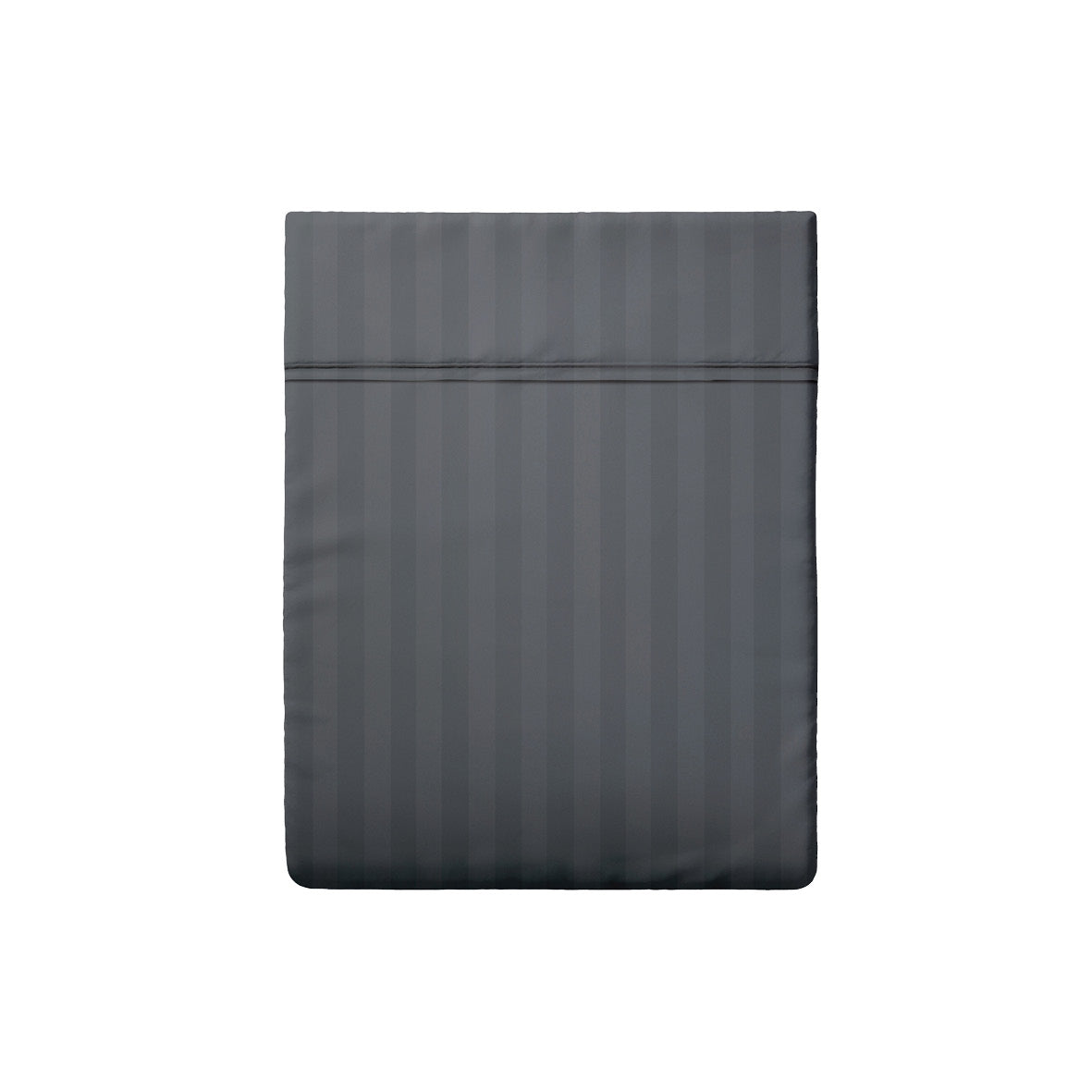 Flat sheet cotton satin dobby stripe woven - Dark grey