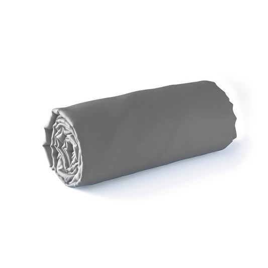 Fitted sheet cotton satin - Dark grey