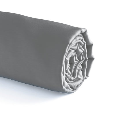 Fitted sheet cotton satin - Dark grey