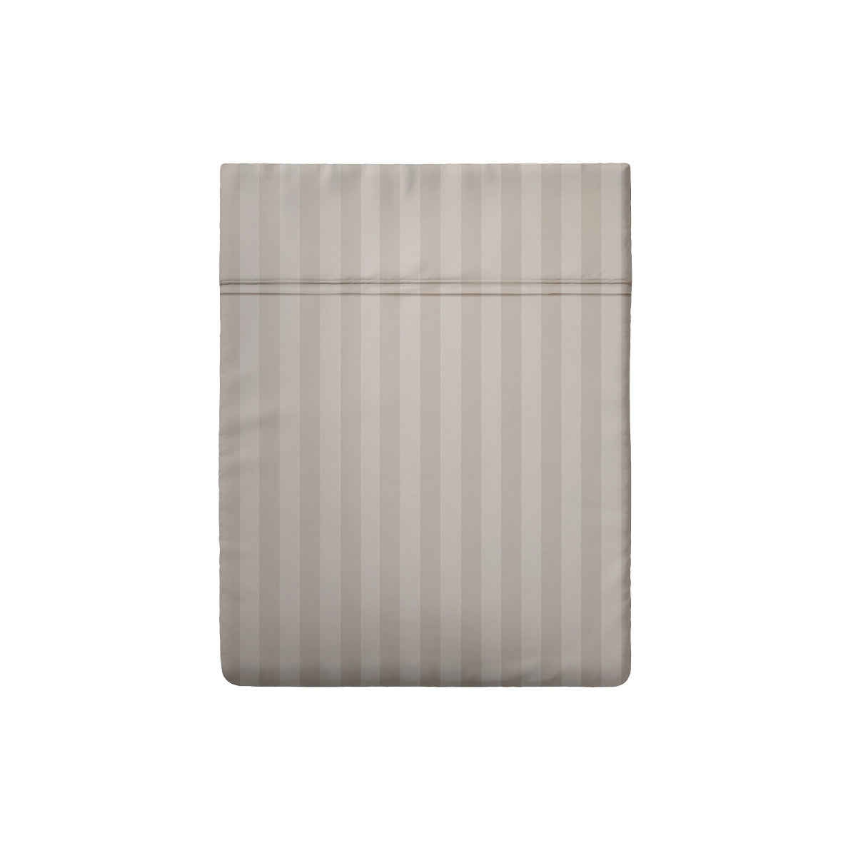 Flat sheet cotton satin dobby stripe woven - Taupe