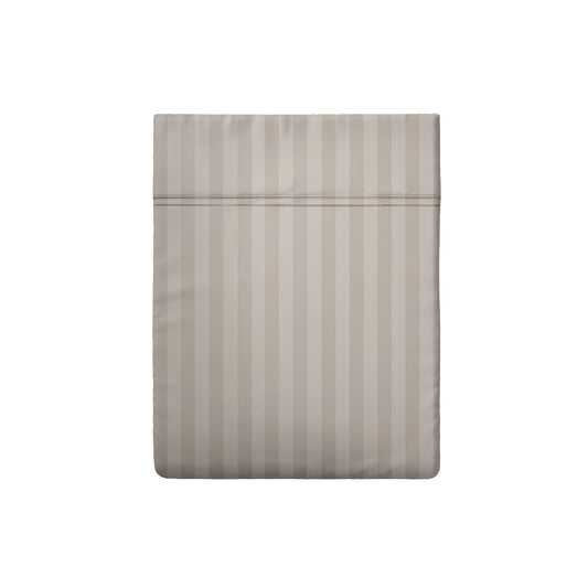 Flat sheet cotton satin dobby stripe woven - Taupe