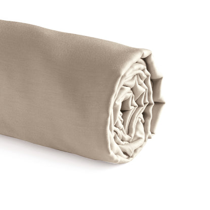 Fitted sheet cotton satin - Taupe