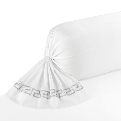 Pillowcase cotton satin  - Lune impériale Grey / White