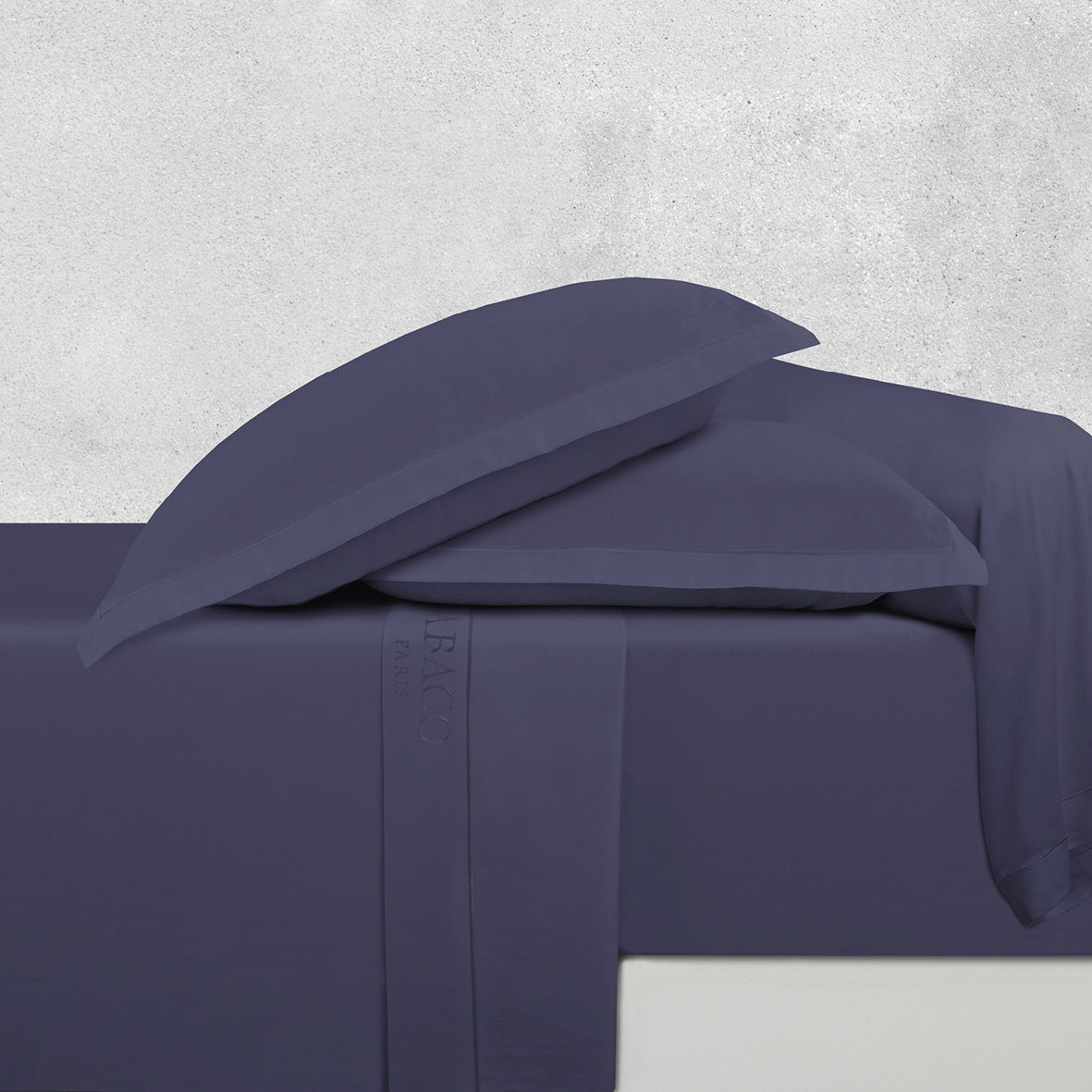 Flat sheet cotton satin  - Uni 1 baratta Blue 06