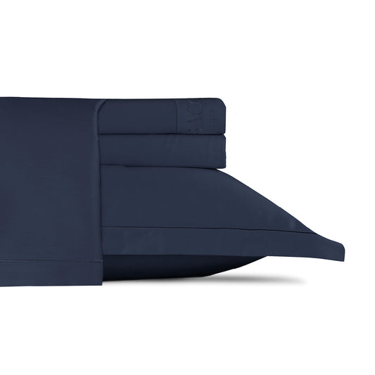 Sheet set cotton satin  - Uni 1 baratta Blue 11